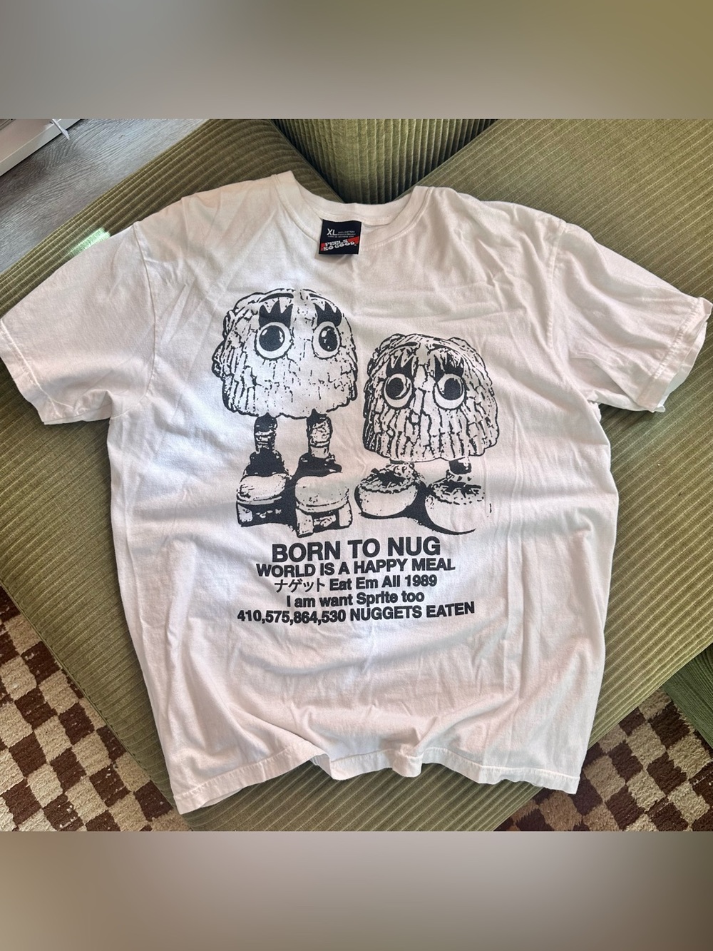 Vintage-like Born to Nug Graphic Tee
